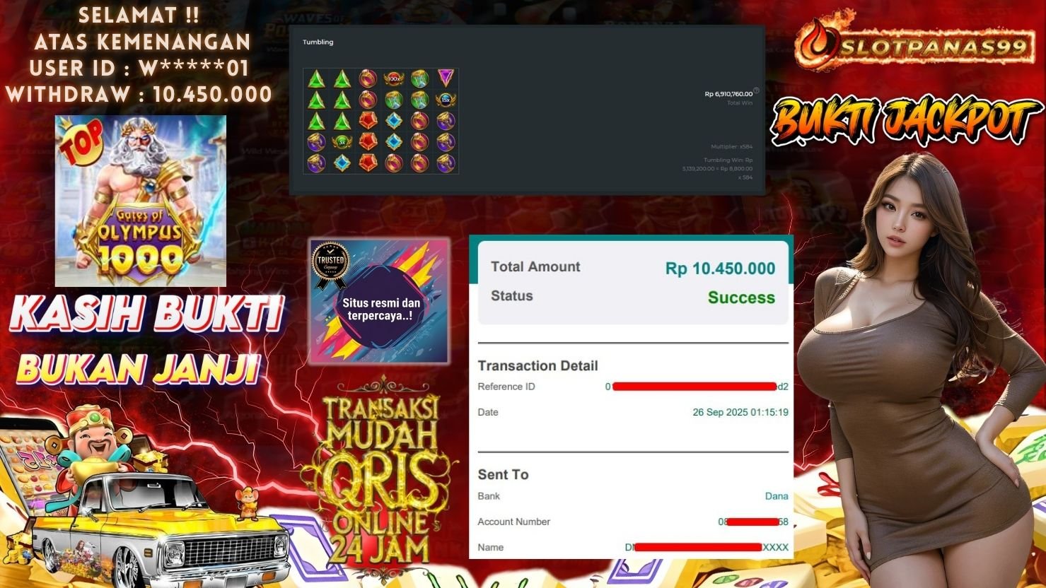 SLOTPANAS99 JACKPOT SLOT GATES OF OLYMPUS 1000